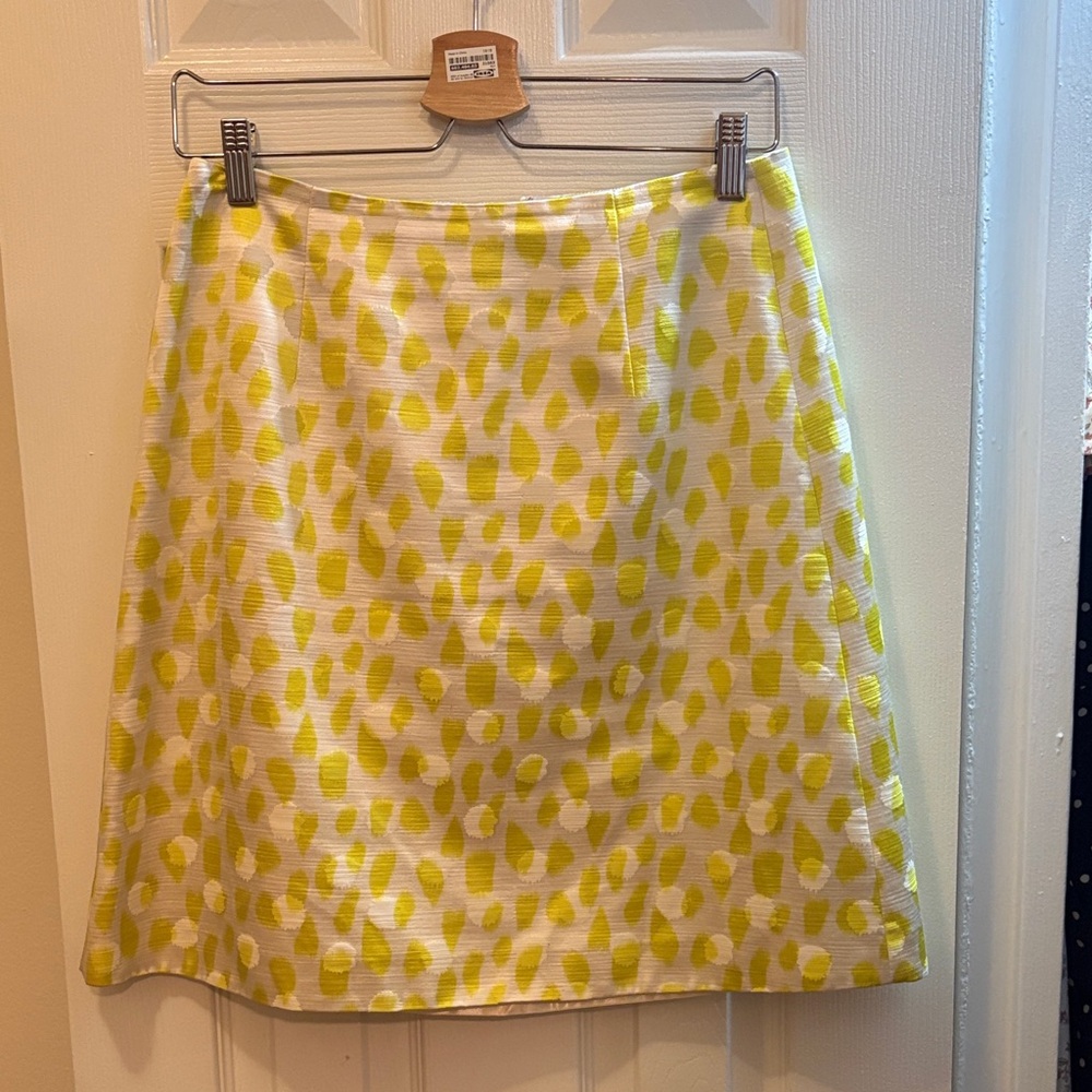 LK Bennett Yellow and White Skirt